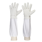 guanti apicoltore pelle bianchi ergonomici